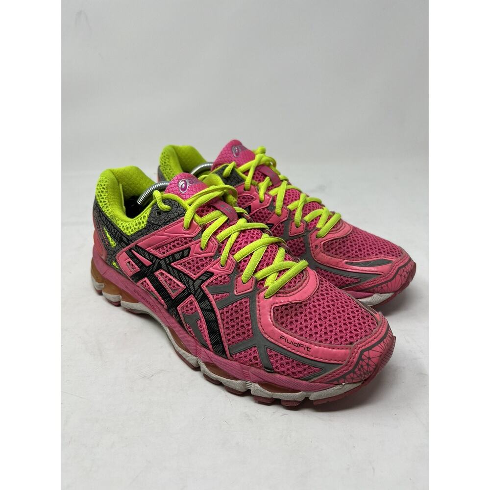 Asics Gel Kayano 21 Women's Running Shoes Pink Yellow Size 8.5